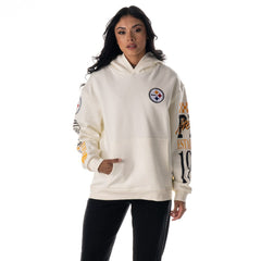 Pittsburgh Steelers The Wild Collective Unisex Stacked Graphic Sleeve Fleece Hoodie | NFL Outlet