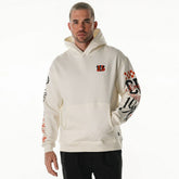 Cincinnati Bengals The Wild Collective Unisex Stacked Graphic Sleeve Fleece Hoodie | NFL Outlet