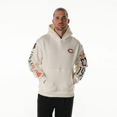 Chicago Bears The Wild Collective Unisex Stacked Graphic Sleeve Fleece Hoodie | NFL US