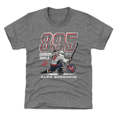 Alexander Ovechkin Washington Capitals 500 Level Youth NHL All-Time Leading Goal Scorer Grunge T-Shirt - NHL T-shirts