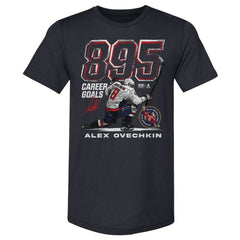 Alexander Ovechkin Washington Capitals 500 Level NHL All-Time Leading Goal Scorer Tri-Blend Grunge T-Shirt - NHL T-shirts