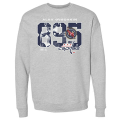 Alexander Ovechkin Washington Capitals 500 Level NHL All-Time Leading Goal Scorer Overlay Pullover Sweatshirt - NHL Sweatshirts