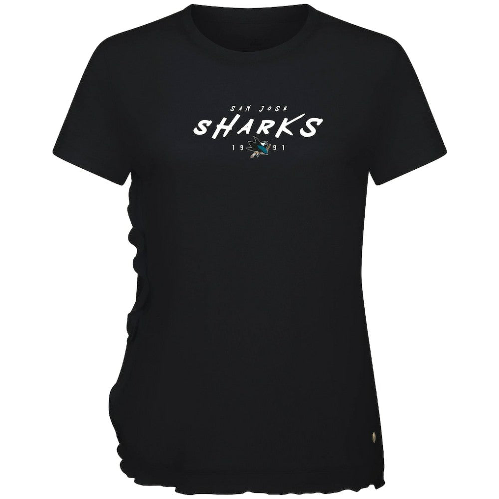 San Jose Sharks Levelwear Women's Airflow Scratched T-Shirt - NHL T-shirts