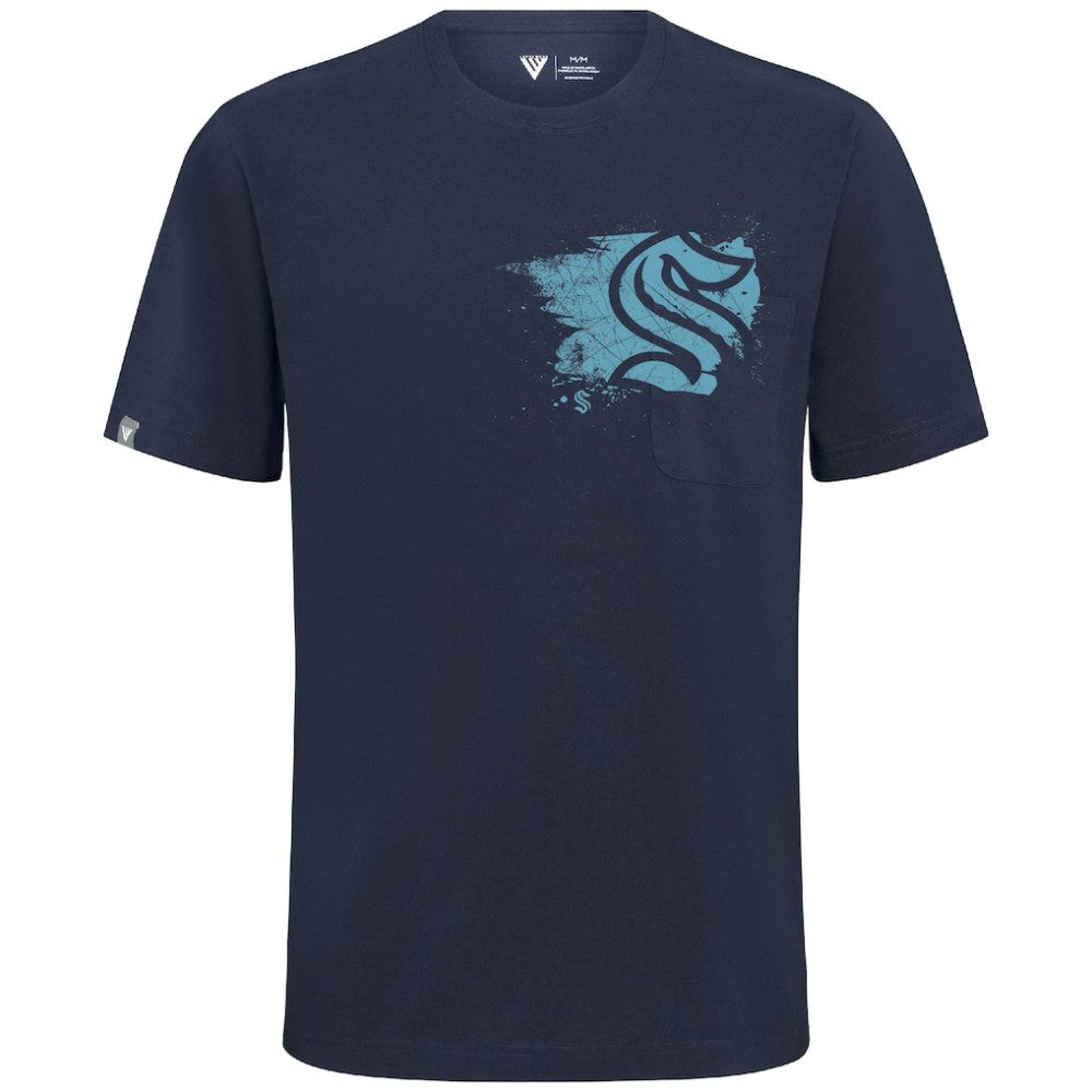Seattle Kraken Levelwear Focal Blasted T-Shirt - NHL T-shirts