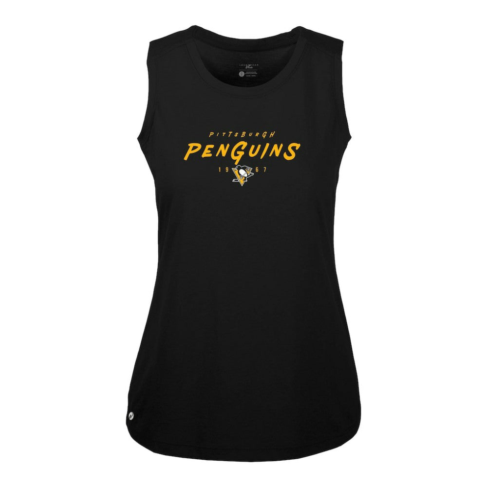Pittsburgh Penguins Levelwear Women's Macy Scratched Tank Top - NHL Tank Top