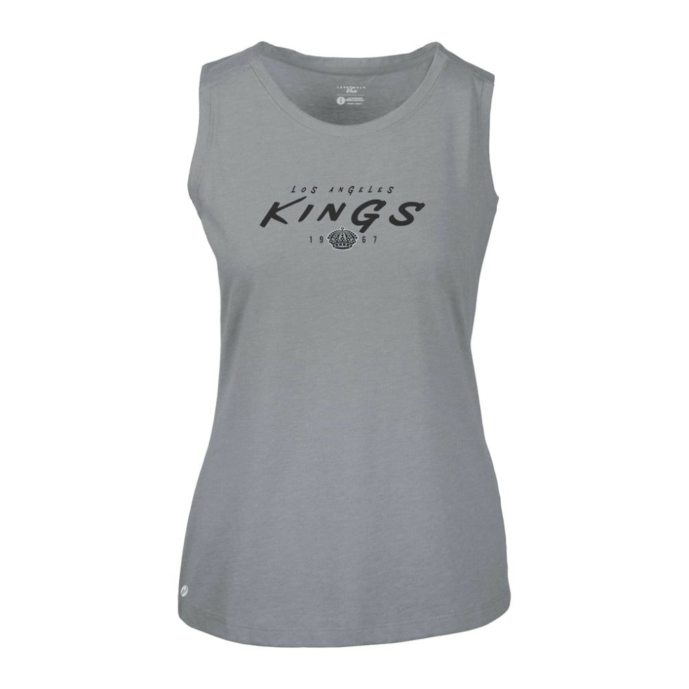 Los Angeles Kings Levelwear Women's Macy Scratched Tank Top - NHL Tank Top