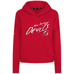 New Jersey Devils Levelwear Women's Sweet Sizzle Tri-Blend Cropped Pullover Hoodie - NHL Jerseys