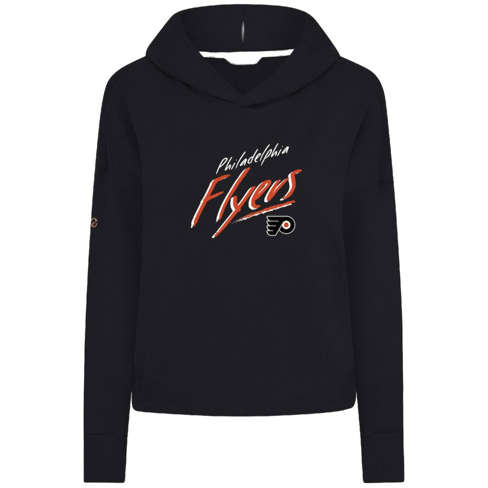 Philadelphia Flyers Levelwear Women's Sweet Sizzle Tri-Blend Cropped Pullover Hoodie - NHL Hoodies