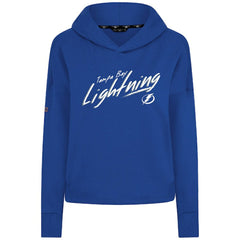 Tampa Bay Lightning Levelwear Women's Sweet Sizzle Tri-Blend Cropped Pullover Hoodie - NHL Hoodies