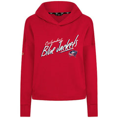 Columbus Blue Jackets Levelwear Women's Sweet Sizzle Tri-Blend Cropped Pullover Hoodie - NHL Hoodies