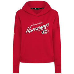 Carolina Hurricanes Levelwear Women's Sweet Sizzle Tri-Blend Cropped Pullover Hoodie - NHL Hoodies