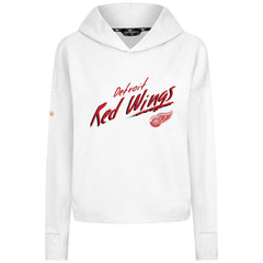 Detroit Red Wings Levelwear Women's Sweet Sizzle Tri-Blend Cropped Pullover Hoodie - NHL Hoodies