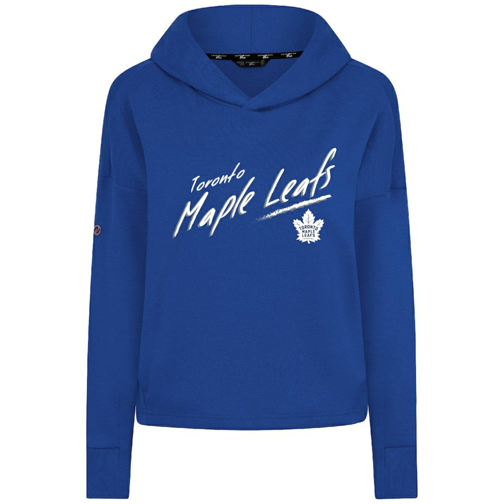 Toronto Maple Leafs Levelwear Women's Sweet Sizzle Tri-Blend Cropped Pullover Hoodie - NHL Hoodies