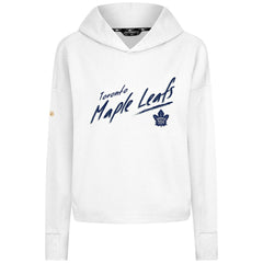 Toronto Maple Leafs Levelwear Women's Sweet Sizzle Tri-Blend Cropped Pullover Hoodie - NHL Hoodies