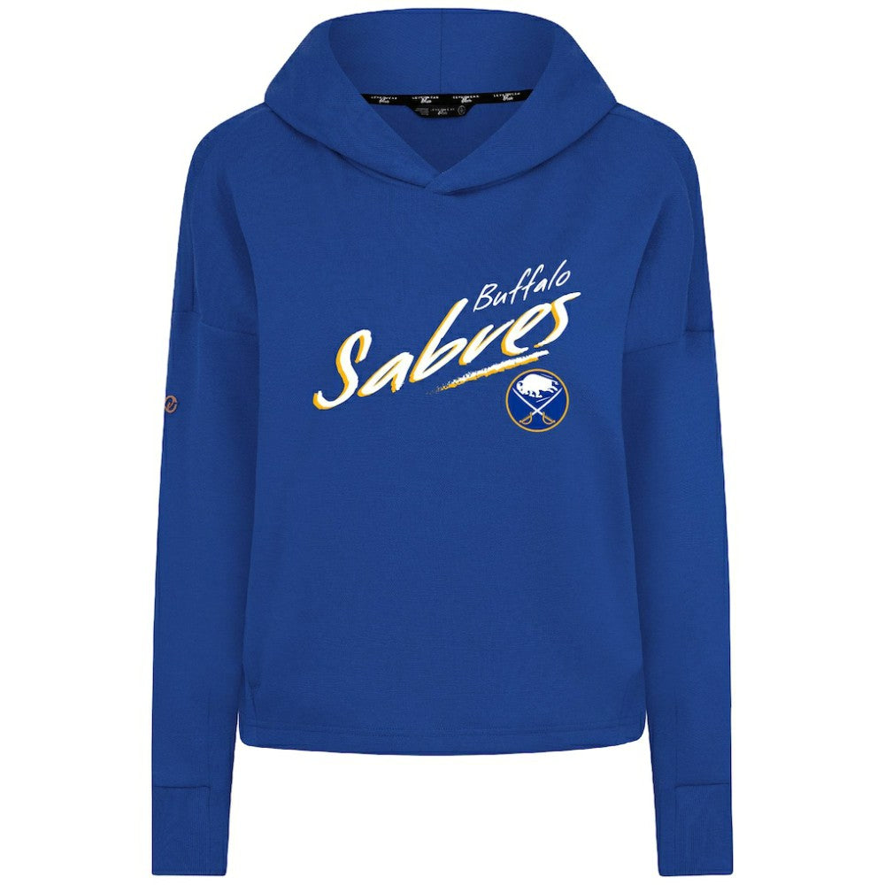 Buffalo Sabres Levelwear Women's Sweet Sizzle Tri-Blend Cropped Pullover Hoodie - NHL Hoodies