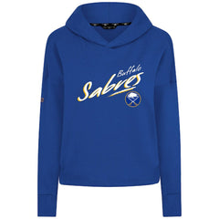 Buffalo Sabres Levelwear Women's Sweet Sizzle Tri-Blend Cropped Pullover Hoodie - NHL Hoodies