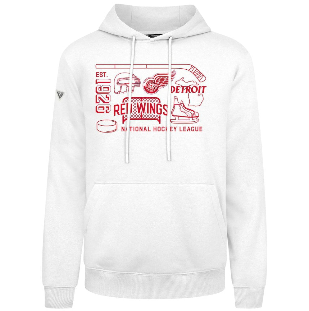 Detroit Red Wings Levelwear Podium Campaign Pullover Hoodie - NHL Hoodies