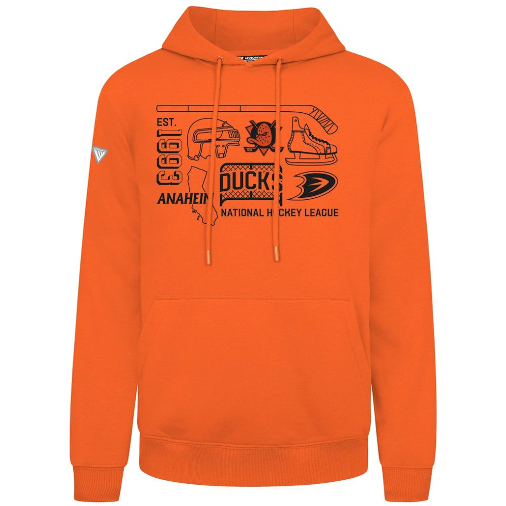 Anaheim Ducks Levelwear Podium Campaign Pullover Hoodie - NHL Hoodies