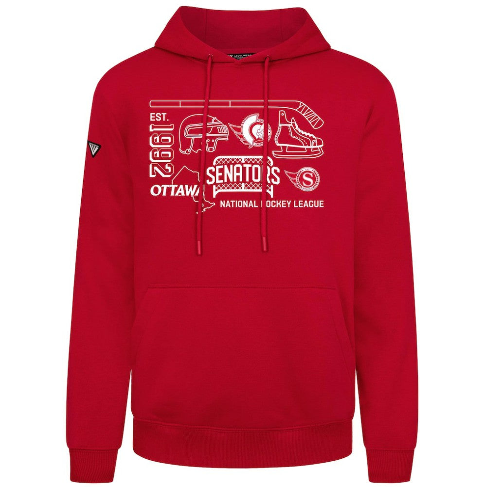 Ottawa Senators Levelwear Podium Campaign Pullover Hoodie - NHL Hoodies