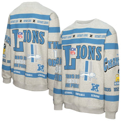 Detroit Lions All Over Print Vintage Fleece Crewneck Sweatshirt | NFL Outlet