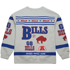 Buffalo Bills All Over Print Vintage Fleece Crewneck Sweatshirt | NFL Outlet