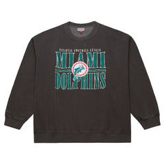 Miami Dolphins Downtown Crew Vintage Logo Sweatshirt | NFL Outlet