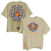 Khaki New York Knicks Two Hype Worldwide Collection Premium T-Shirt | NBA