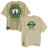 Khaki Boston Celtics Two Hype Worldwide Collection Premium T-Shirt | NBA