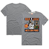 Gray Jalen Brunson New York Knicks Homage Unisex NBA Jam Tri-Blend T-Shirt | NBA