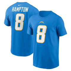 Los Angeles Chargers Omarion Hampton Name & Number T-Shirt | NFL Discount