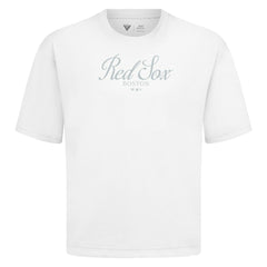 Boston Red Sox Levelwear Ethereal Oversized Luxe Signature Knit T-Shirt - MLB T-shirts