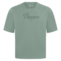 Atlanta Braves Levelwear Ethereal Oversized Luxe Signature Knit T-Shirt - MLB T-shirts