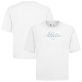 Athletics Levelwear Ethereal Oversized Luxe Signature Knit T-Shirt - MLB T-shirts