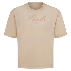 Cincinnati Reds Levelwear Ethereal Oversized Luxe Signature Knit T-Shirt - MLB T-shirts