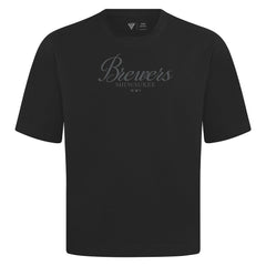 Milwaukee Brewers Levelwear Ethereal Oversized Luxe Signature Knit T-Shirt - MLB T-shirts