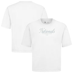 Washington Nationals Levelwear Ethereal Oversized Luxe Signature Knit T-Shirt - MLB T-shirts