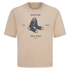 Boston Red Sox Levelwear Crossway Oversized Luxe Signature Knit T-Shirt - MLB T-shirts