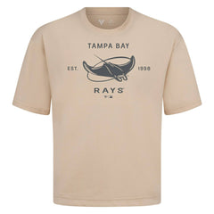 Tampa Bay Rays Levelwear Crossway Oversized Luxe Signature Knit T-Shirt - MLB T-shirts