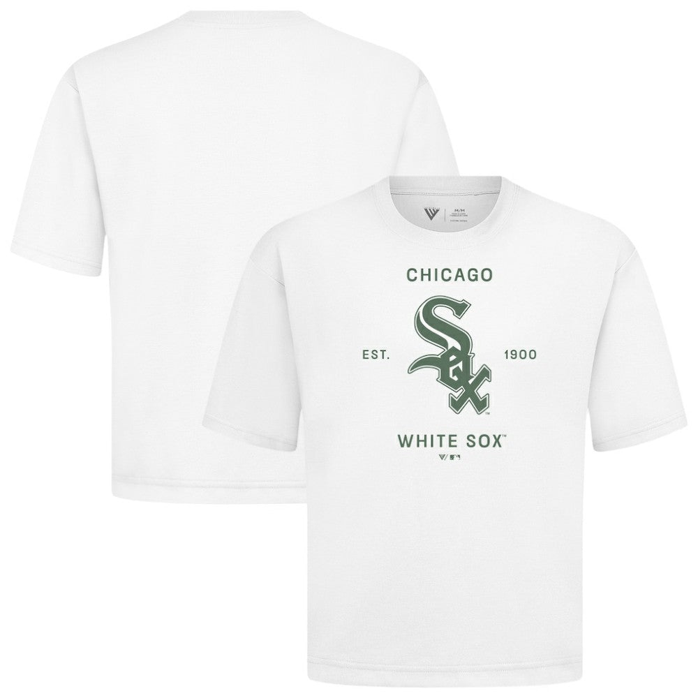 Chicago White Sox Levelwear Crossway Oversized Luxe Signature Knit T-Shirt - MLB T-shirts