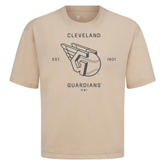 Cleveland Guardians Levelwear Crossway Oversized Luxe Signature Knit T-Shirt - MLB T-shirts