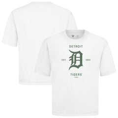 Detroit Tigers Levelwear Crossway Oversized Luxe Signature Knit T-Shirt - MLB T-shirts