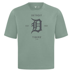 Detroit Tigers Levelwear Crossway Oversized Luxe Signature Knit T-Shirt - MLB T-shirts
