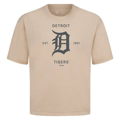 Detroit Tigers Levelwear Crossway Oversized Luxe Signature Knit T-Shirt - MLB T-shirts