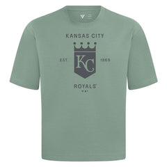 Kansas City Royals Levelwear Crossway Oversized Luxe Signature Knit T-Shirt - MLB T-shirts