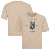 Kansas City Royals Levelwear Crossway Oversized Luxe Signature Knit T-Shirt - MLB T-shirts