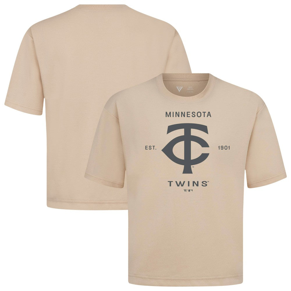 Minnesota Twins Levelwear Crossway Oversized Luxe Signature Knit T-Shirt - MLB T-shirts