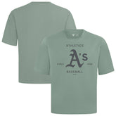 Athletics Levelwear Crossway Oversized Luxe Signature Knit T-Shirt - MLB T-shirts