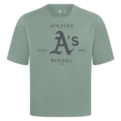 Athletics Levelwear Crossway Oversized Luxe Signature Knit T-Shirt - MLB T-shirts