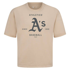 Athletics Levelwear Crossway Oversized Luxe Signature Knit T-Shirt - MLB T-shirts