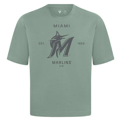 Miami Marlins Levelwear Crossway Oversized Luxe Signature Knit T-Shirt - MLB T-shirts